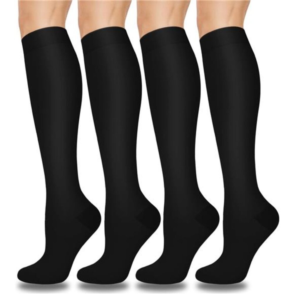 Compression Socks for Women & Men 4Pairs, Best Support for Nurses Running Travel